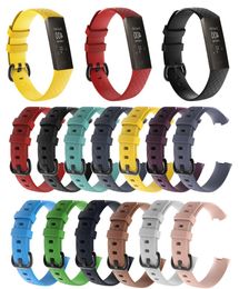 Silicone Watch Band -band voor FitBit Charge 3 Fitness Activity Tracker Smartwatch vervanging Sportpolsband Strap8516604