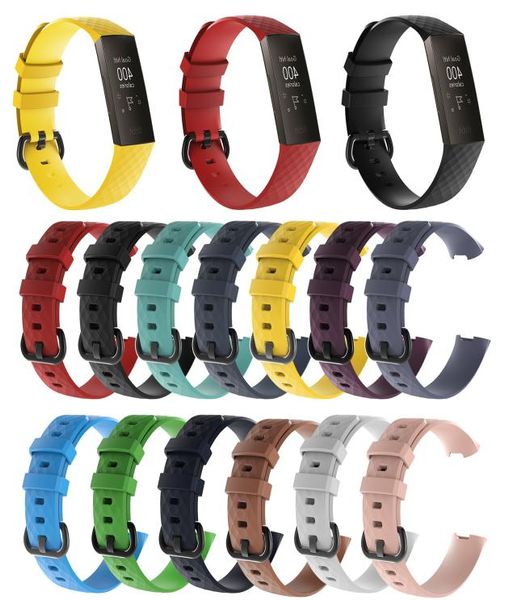 Strap Silicone Watch Band Store para Fitbit Charge 3 Rastreador de actividad de fitness Smartwatch Sports Sports Wrist Strap6230813