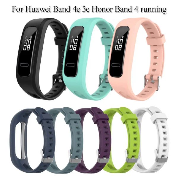 Brotte de montre en silicone pour Honor Band 4 Running Bracets accessoires STRAP SPORT DE SPORT DE REMPLACE POUR HUAWEI BAND 4E 3E