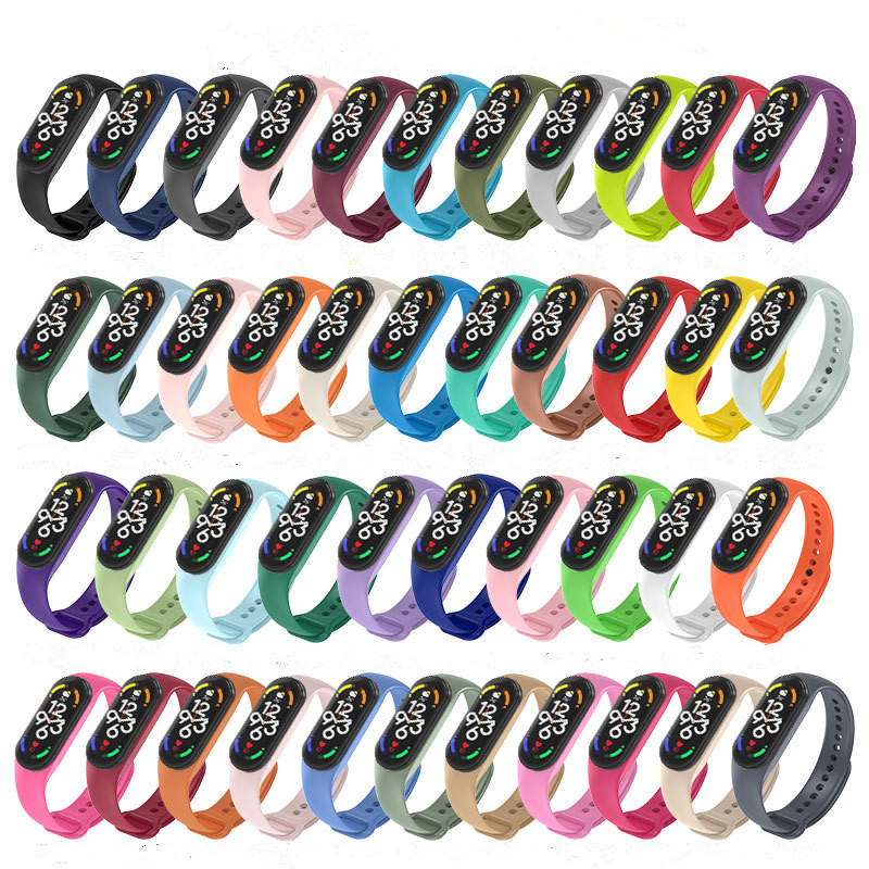 Silicone Watch -band voor Xiaomi Mi Band 7 7NFC 6 5 Polsband armband Polsbanden Miband Band7 Band6 Smartwatch -accessoires