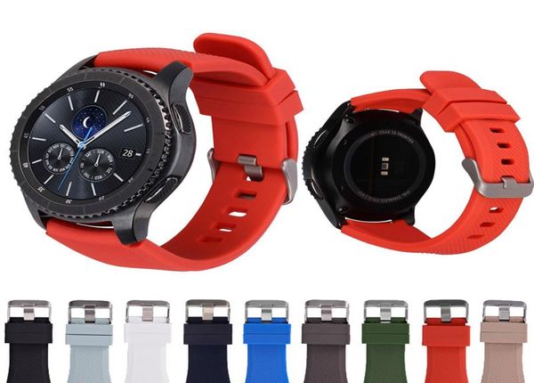 Silicone Watch Band pour Samsung Gear S3 Classic Frontier 22 mm Gel Gel Watch Band S 3 Bracelet de remplacement de sangle sport3427143