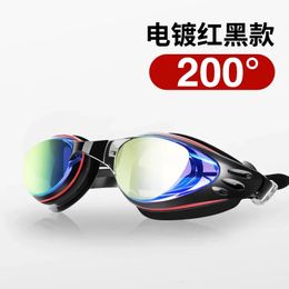 Silicone Waterproof and Anti-fog Electroplating High-Definition Goggles for Men and Women Large Frame Goggles 240522