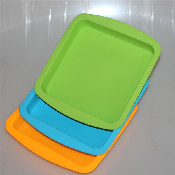 Plat de cire de silicone casserole profonde forme carrée 8 