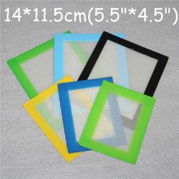 Silicone Wax Pads Dry Herb Mats 14cm * 11.5cm of 11cm * 8.5cm Square Bakken Mat Dabber Sheets Jars DAB Tool voor Silicon Nectar DHL