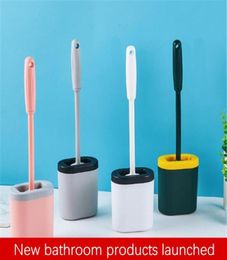 Brosse de nettoyage de toilette WC Silicone Brosse douce à tête plate avec un ensemble de sièges fixes rapides WC ACCESSOIRES CLASSION5136912