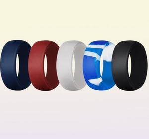 Bague de mariage en silicone pour hommes 10 Pack Abordable Bands de mariage en caoutchouc en silicone