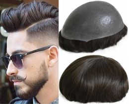 Wig Silicone Homme Coiffures Straitement Pu Toupee Toupee Toupee Toupee European Virgin Human Heuving Remplacement Perrette pour hommes 6263259