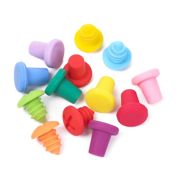 Silicone Vin Bière Bouteille Bouchon Champagne Boisson Scellant Plug Bar Joint Réutilisable Outlet Cap Cuisine Accessoires En Gros GG