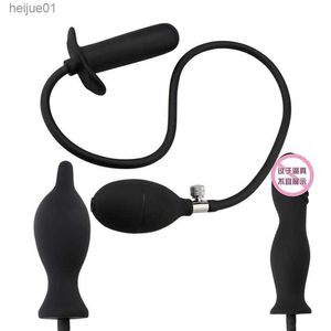 Silicone Avec Pompe Gonflable Produits Pour Adultes Anal Dilatateur Sex Toys pour Femmes Hommes Extensible Butt Plug Massager235j L230518