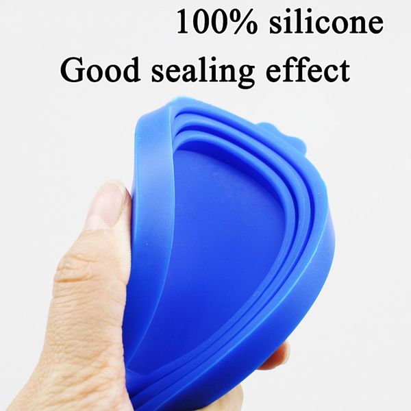 Silicone World 3 en 1 Almacenamiento de alimentos reutilizables Mantenga las latas de cobertura fresca de la tapa de la tapa de la caja de la caja de la caja de silicona