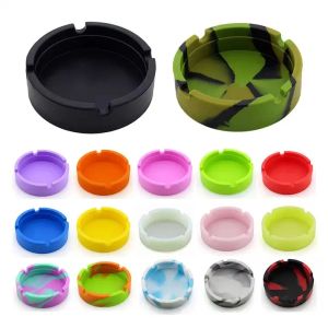 Silicone world Portable Round Ashtray Durable Soft Eco-friendly Ashtray High Temperature ResistanceAnti-fallAnti-slip FS3796 0222