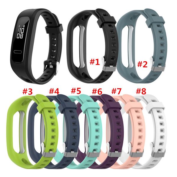 Bracelet en silicone pour Huawei Honor Band 4 Version en cours d'exécution Bracelet intelligent Sport Bracelet Band Honor band 3e Correa