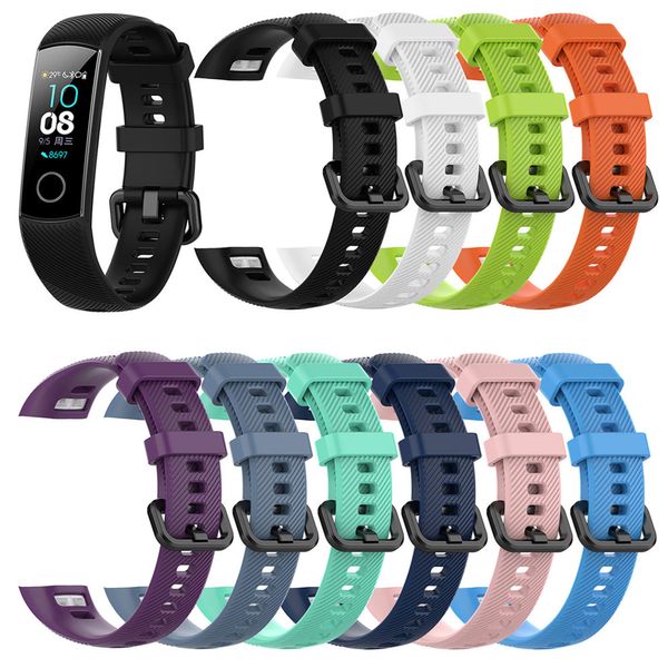 Brotte de poignet en silicone pour Huawei Honor Band 4/5 Smart Watch Band Bands Watchbands Ajustement pour Honor Band 4/5