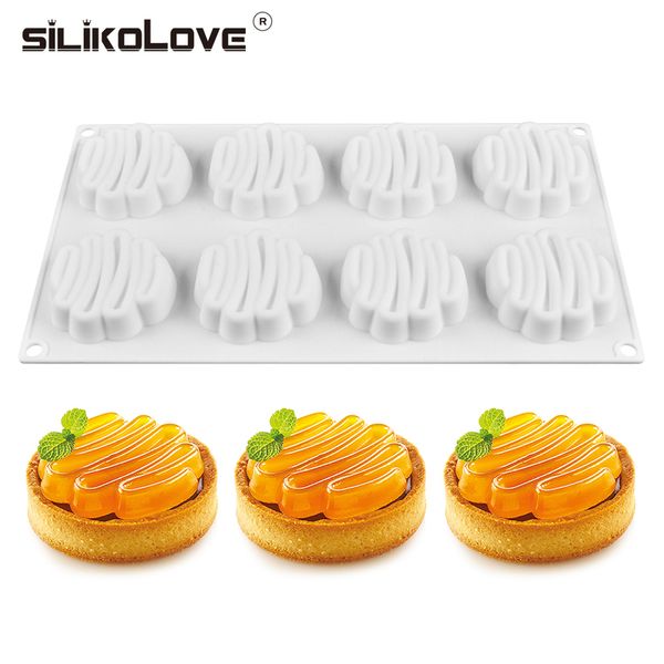 Silikolove 8 cavité 3d Moule de gâteau en silicone outils de cuisson DIY MOUISSION DESSERTES COLAGIE DE COLAGE DE COLAGE MOULONS 220601