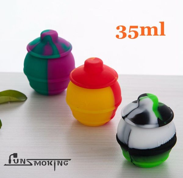 Silione Jar Silicone Container Non Stick Disponible dans les couleurs assorties Silicone Bong Dab Rig Mate 4251262994