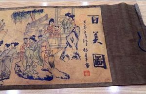 Zeef papier vrij Chinees oud schilderij 1honderd mooie vrouwen
