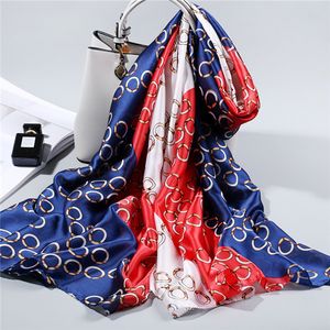 Écharpe en soie pour femmes, écharpe polyvalente, style printemps et automne, mode étrangère, long châle décoré avec de la soie de Hangzhou