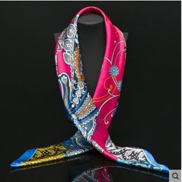 Zijden Sjaal Dames Sjaal Hijab Ontwerp Print Midden Vierkant Zijde Mode 2016 Vrouwelijke Bandana Wrap Lady Gift merk sjaals femal311z