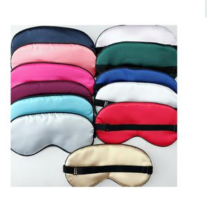 Zijde slapend oogmasker Travel Rest Relax Padded Eyeshade Cover Eye Patch Vision Care Slaapmaskers