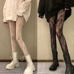 silk stockings sexy lace Classic Lolita Hollowed Out Lace Mesh Stockings Bottomed Pantyhose Japanese Retro Floral Rattan White Stocking Hot Tights