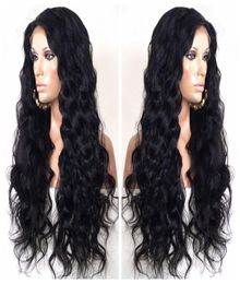 Soie Top Full Lace Perruques de Cheveux Humains Vierge Malaisienne Vague de Corps Non Transformés Remy Cheveux Soie Base Avant de Lacet Perruque Ondulée avec Bébé Hair6120894