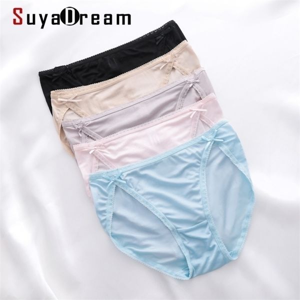 SOIE femmes Sexy CULOTTES 100% soie naturelle hipster Beriefs Seamless Femmes Sexy sous-vêtements lingerie culotte ROSE 201112