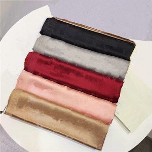 Écharpes en laine de soie mode homme femmes 4 saisons châle écharpe lettre foulards taille 180x70 cm 7 couleur haute qualité
