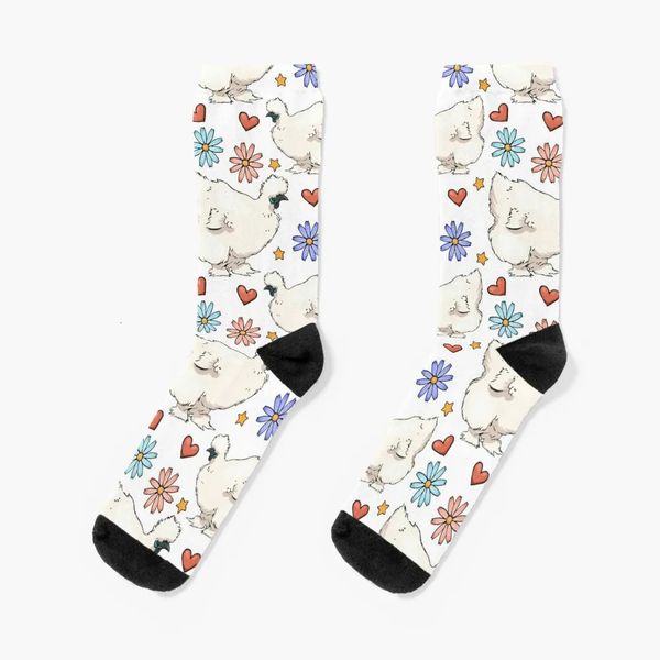 Chaussettes à motif de poulet Silkie bottes de randonnée thermiques pour hommes chaussettes d'hiver thermiques pour hommes 240129