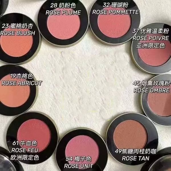 Silky Blush Powder 2G Face Makeup Blush Paleta de rubor 0.07g Fard A Joues Poudre Soyeuse Muiti Color Rose Ombre Plume Paris Beauty Blusher Cosmetics Fast Ship