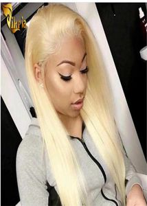 Silky Straight 613 Blonde 13x4 Lace Perruque avant Full Lace Human Hair Wig Remy Hair Baby Hair Transparent Lace for Black Women3715983