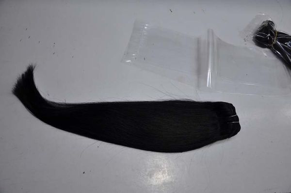 Extensiones de cabello humano liso sedoso Pelo virgen Precio más barato 100G un paquete, DHL gratis