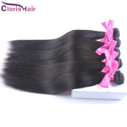Silky Straight Virgin Peruviaans Haar Weave Onverwerkte 100% Natuurlijke Menselijke Hair Extensions Goedkope Peruviaanse rechte inslag 1 bundel 100 g / pc's