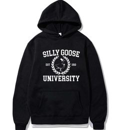 Silly Goose University Sweat à capuche imprimé ample et décontracté