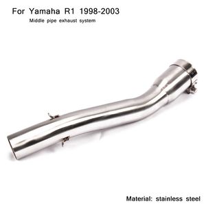Système de silencieux en acier inoxydable pour moto Yamaha R1, tuyau de raccordement central, 1998, 1999, 2000, 2001, 2002, 2003