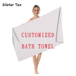 Silstar Tex personnalisé Photo impression serviettes de plage en microfibre pour adultes nager serviette de bain livraison directe 201027