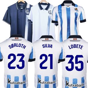 SILVA 2023 2024 REAl SOCIEDAD Voetbalshirts OYARZABAL X. PRIETO BARRENETXEA CARLOS FDEZ Footabll Shirt NEEM TURRIENTES ZUBIMENDI Heren shirts