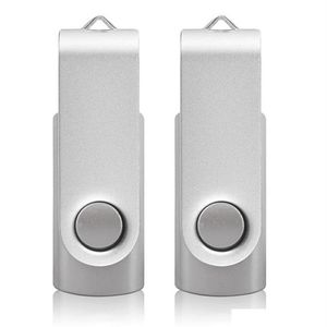Zilver 32 GB USB 2 0 Flash Drives Roterende Swivel Thumb PenDrives 16 gb Opvouwbare Memory Stick voor Computer Laptop macbook Tablet236h