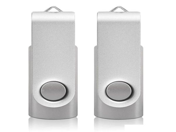 Argent 32 Go Clés USB 20 Clés USB rotatives à pouce PenDrives 16 Go Clé USB pliable pour ordinateur portable Macbook Tablet4474126