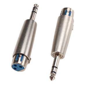 Plata 6,35 mm macho a XLR 3 pin hembra enchufe conector micrófono adaptador de audio