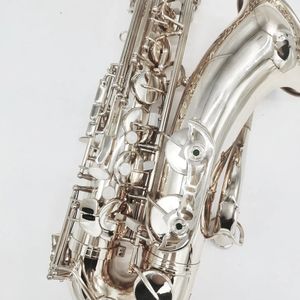 Saxophone ténor professionnel en argent 802, instrument structurel plat un à un, motifs sculptés à la main, saxophone ténor de haute qualité 00
