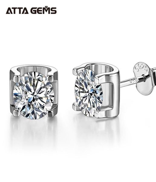 Silver 925 50 mm 05ct Boucles d'oreilles en diamant Bijoux de mariage Femmes Femmes d'oreille Ster Sterling 925 Round 2106161344435