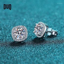 Orecchini in argento 925 con diamanti da 1-2 carati, taglio principessa, taglio D, colore Moissanite, orecchini con pietre preziose brillanti, quadrati, Cha2580