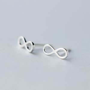 Zilver 925 sieraden oorbellen Sterling zilveren oorbellen oneindige symbool 