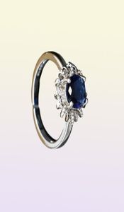 Zilver 925 sieradensets voor vrouwen Natural Blue Sapphire Stone Fashion Gift Her Party Necklace 7 Colors 22081643338922505504