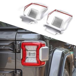 Zilveren ABS Tail Light Cover Tail Light Patch Decoratie Accessoires voor Jeep Wrangler JL 2018+ Auto Interieur Accessoires