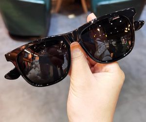 Lunettes de soleil polarisées noir argenté, verres noirs pour hommes, monture solaire, lunettes de soleil Gafas de sol UV400 avec boîte