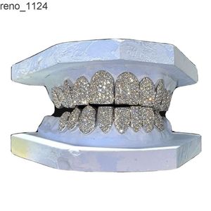 Kit De moldes Grillz ostentosos De plata, moissanita para abolladuras, diamante helado, parrillas chapadas en oro, dientes Grillz, parrilla de moissanita personalizada