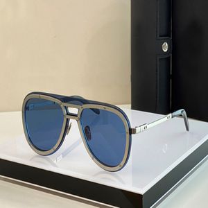 Zilverblauwe piloot zonnebril zonnebril Cool Men Summer Classic Shades UV400 Bescherming brillen met doos 215S