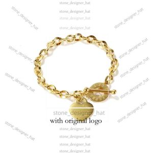 Bracelets en argent Designer Femmes TiffanyJewelry Bracelet High Edition Lock Bracelet en forme de coeur Sterling Heart Coll avec boîte TiffanyJewelry 5783