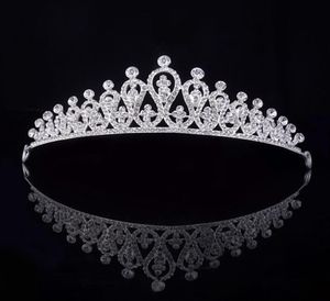 Zilveren Bruids Tiara Kroon Vintage Bruid bruiloft tiara's en kronen voor vrouwen Hoofdtooi Eenvoudige Stijlvolle Vrouwelijke Haaraccessoires7727844